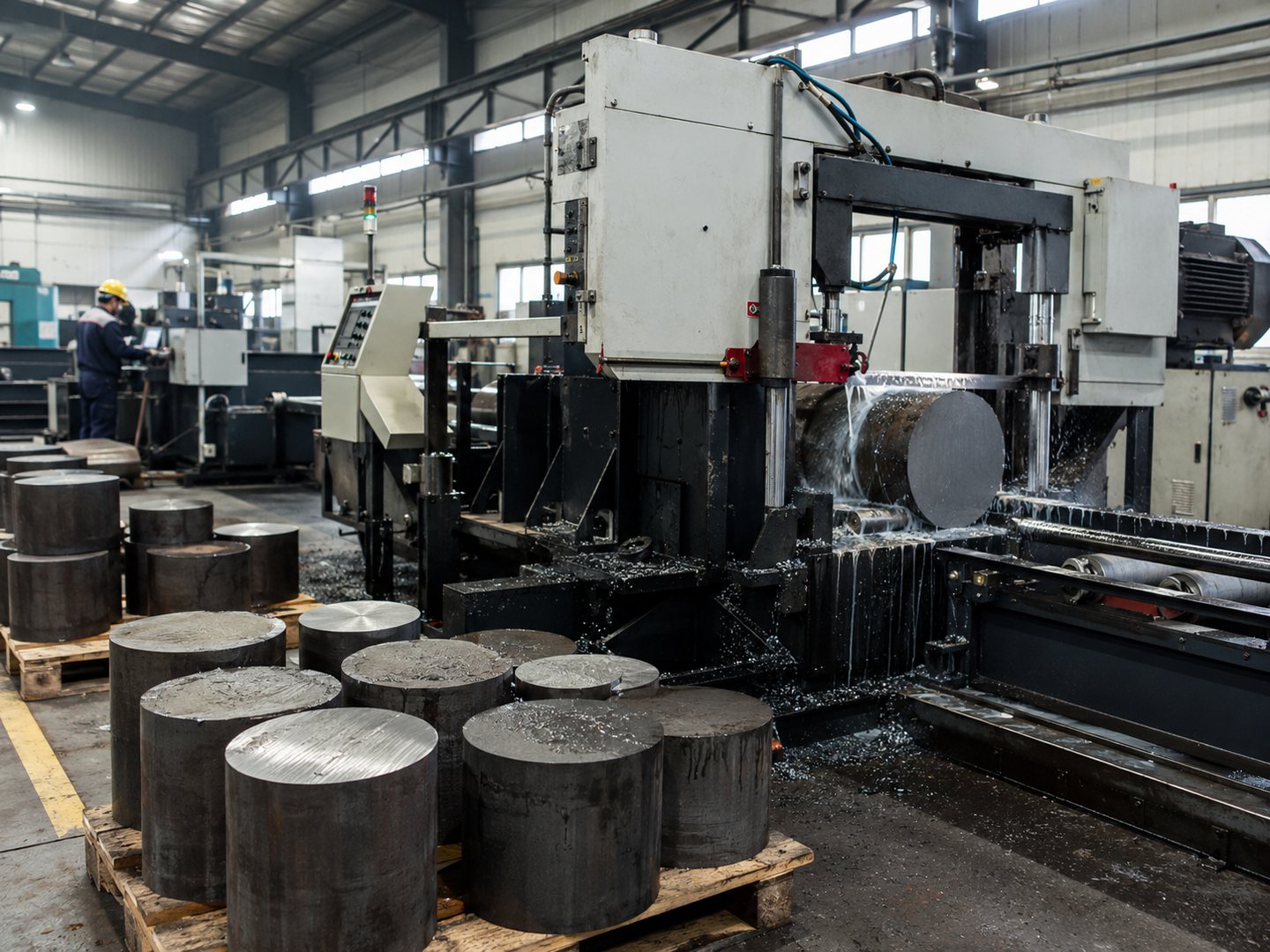 Steel cutting before flange forging